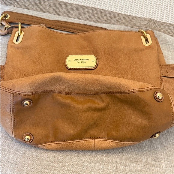 Liz Claiborne Brown Shoulder Bag with Gold Accents - Picture 10 of 10